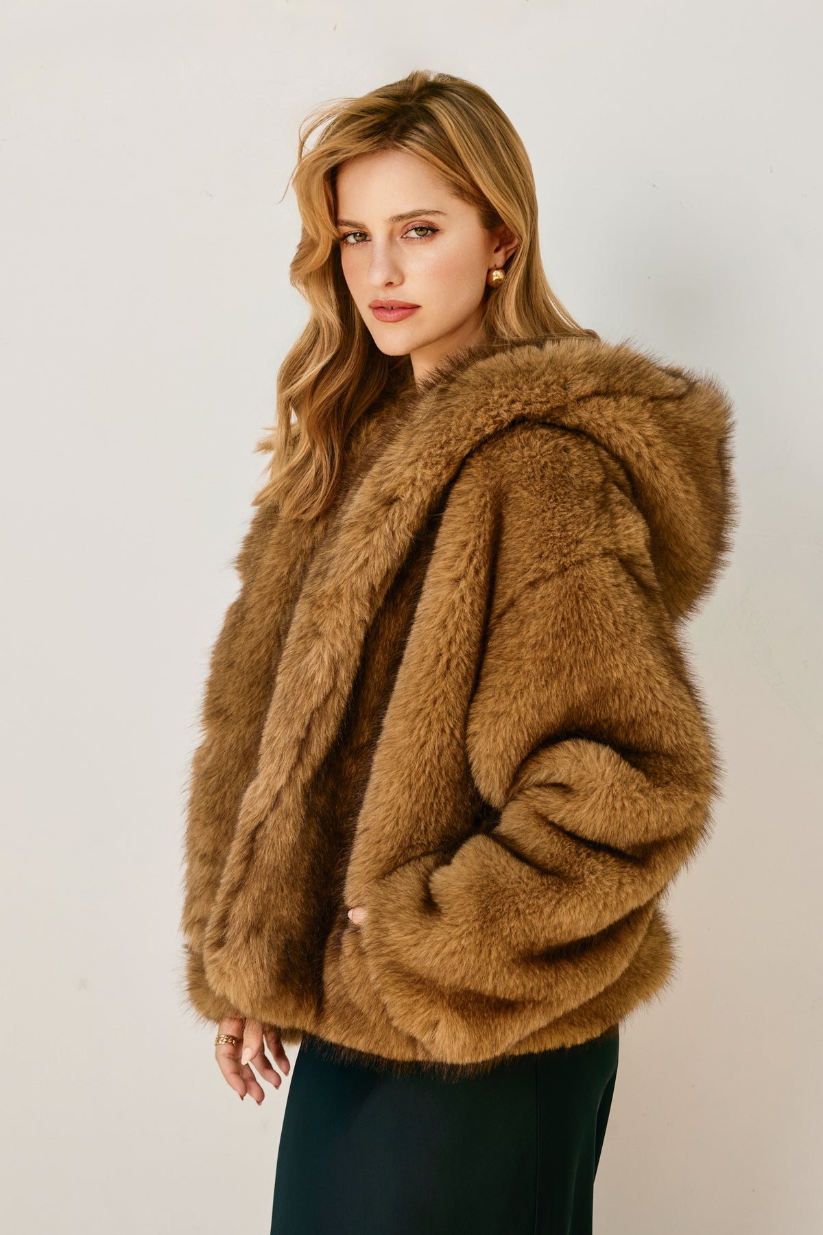 Snow Angel Hooded Furry Jacket