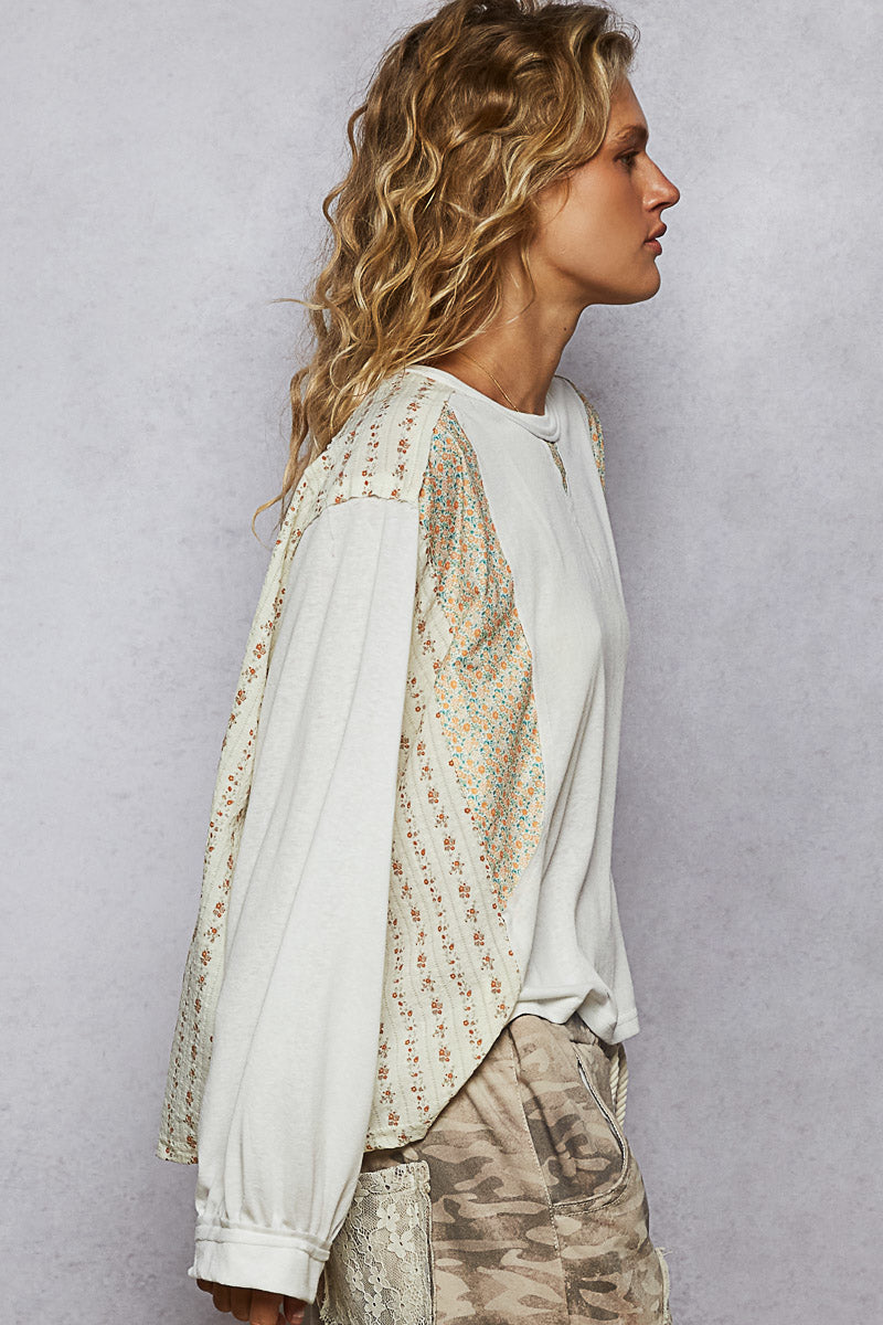 Round Neck Long Sleeve Roomy Fit Top