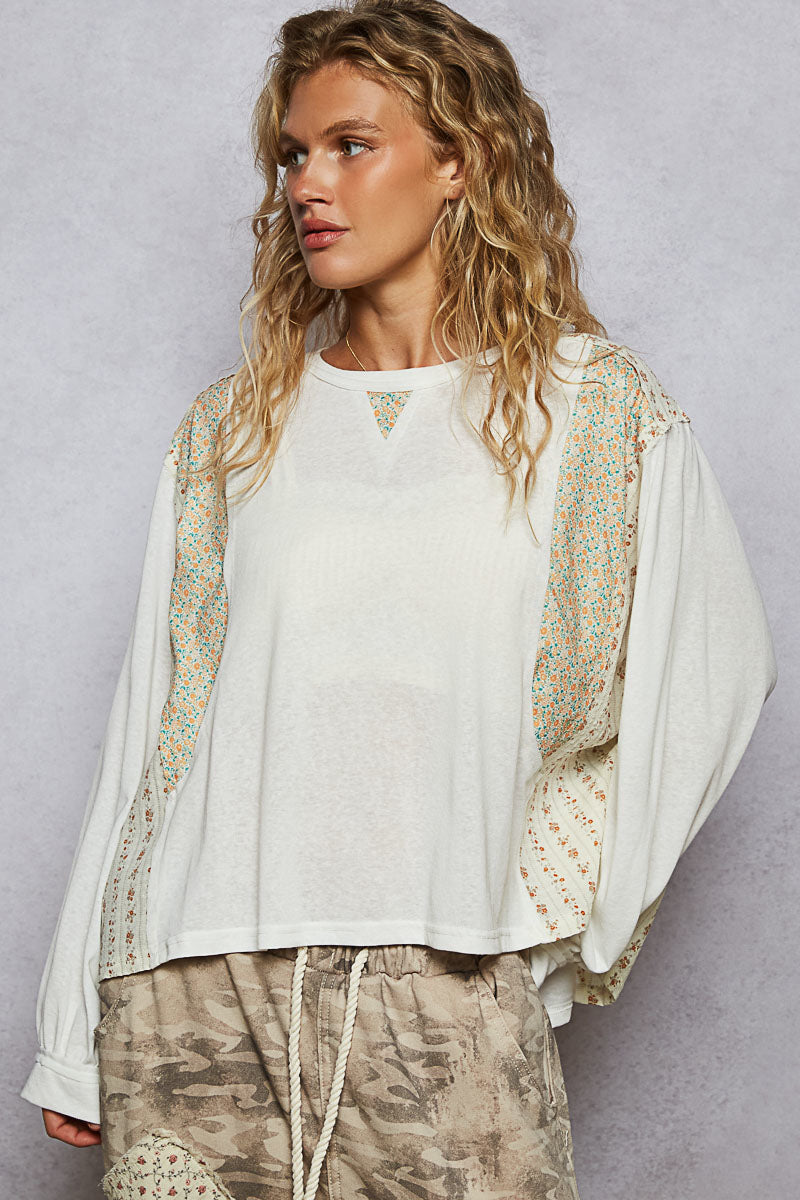 Round Neck Long Sleeve Roomy Fit Top