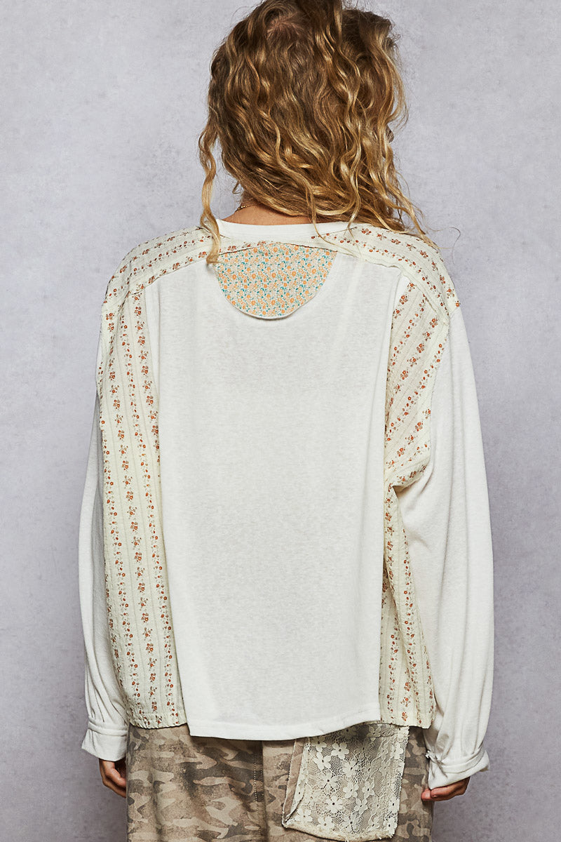 Round Neck Long Sleeve Roomy Fit Top