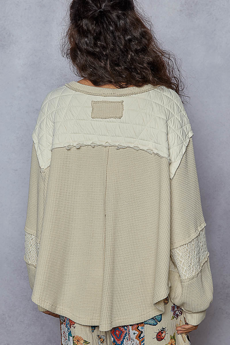 Crochet and Quilting Patch Relaxed Fit Top