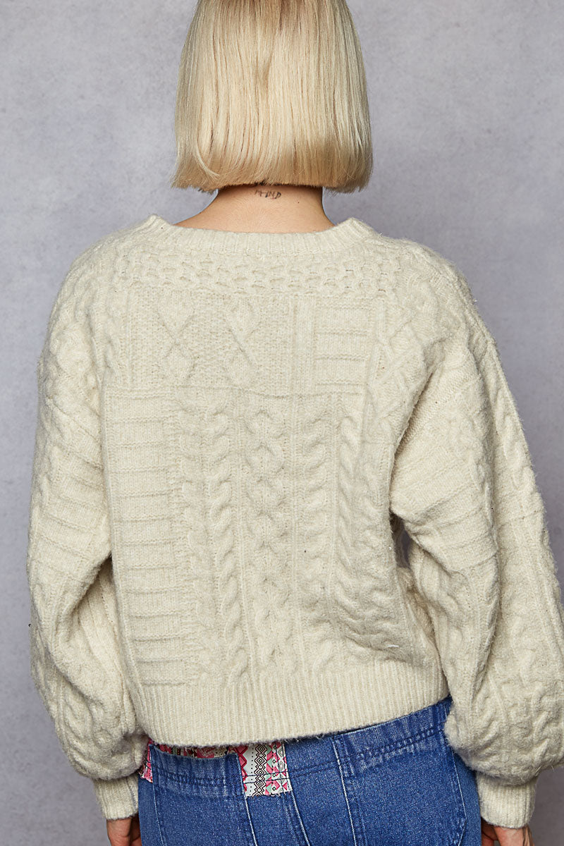 USA Flag w/ Star Stud Roomy Fit Sweater