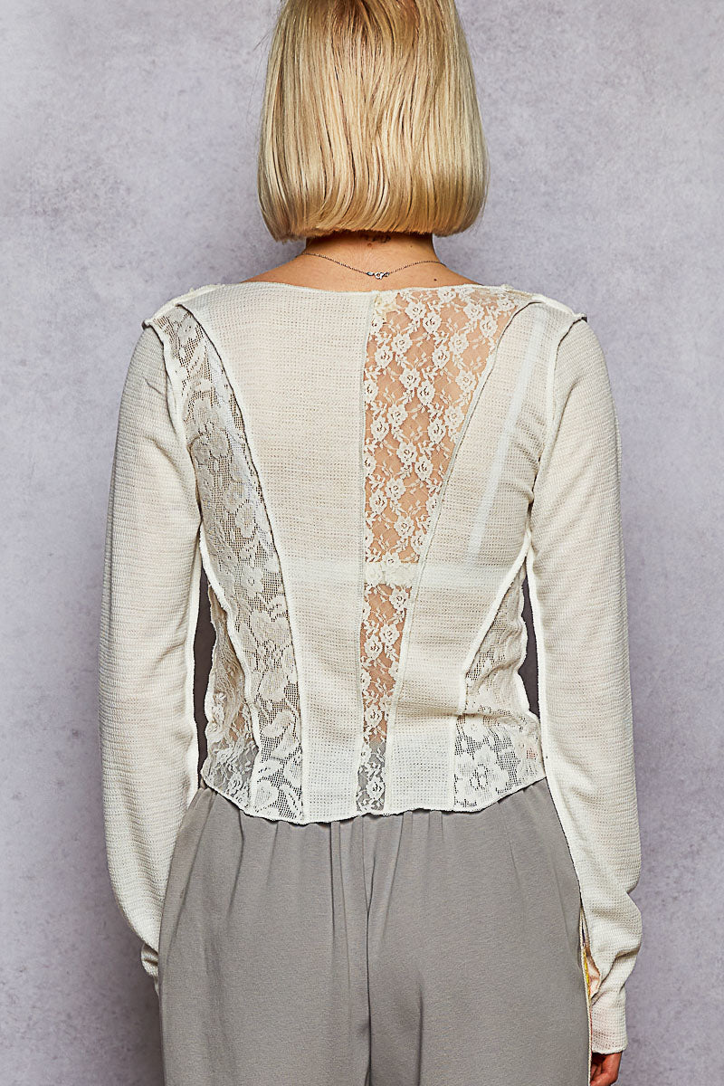 Round Neck Puffed Sleeve Roomy Fit Top