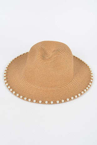 Beaded Straw Hat