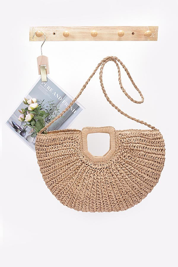 Faux Straw Handmade Handle Bag