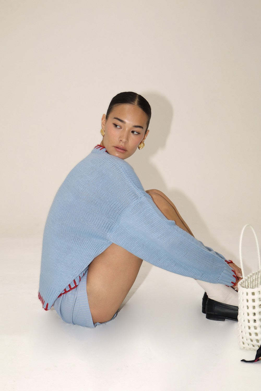 Lobster Sweater With Stitching Hem