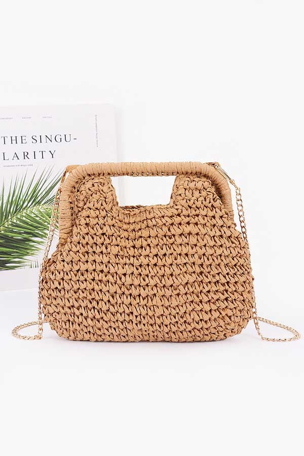 Handmade Faux Straw Clutch