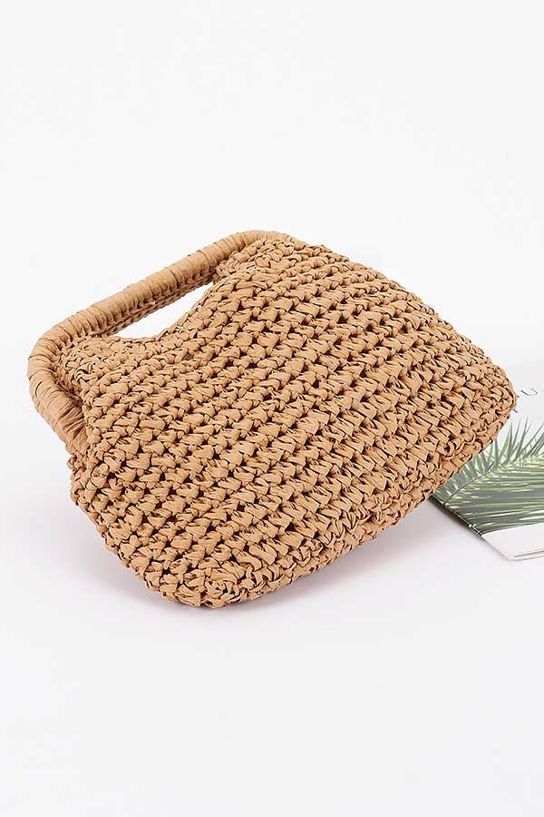 Handmade Faux Straw Clutch
