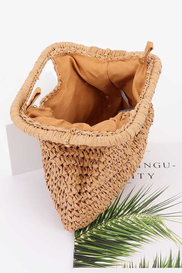 Handmade Faux Straw Clutch