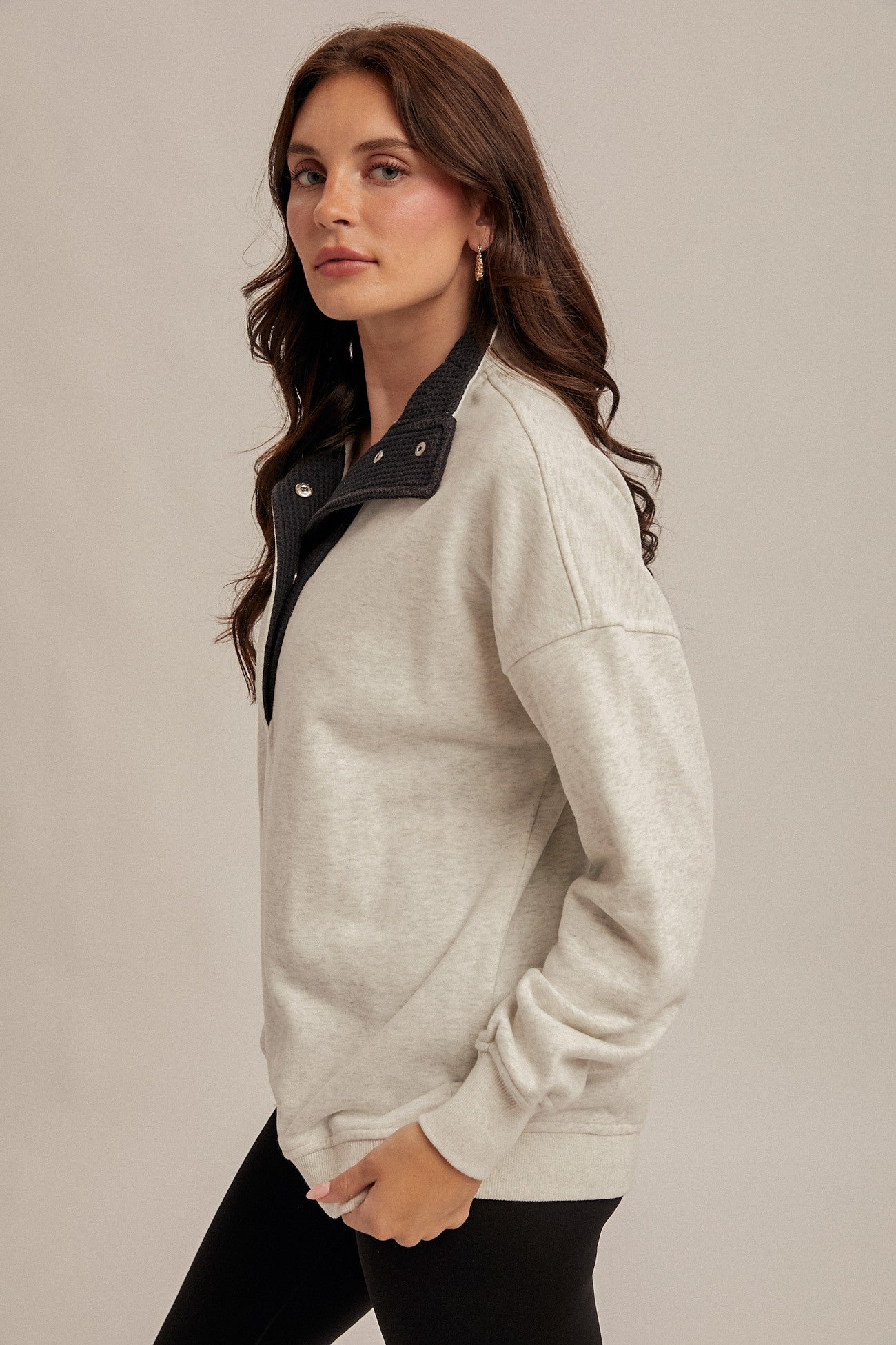 Thermal Contrast Snow Wash Sweatshirt