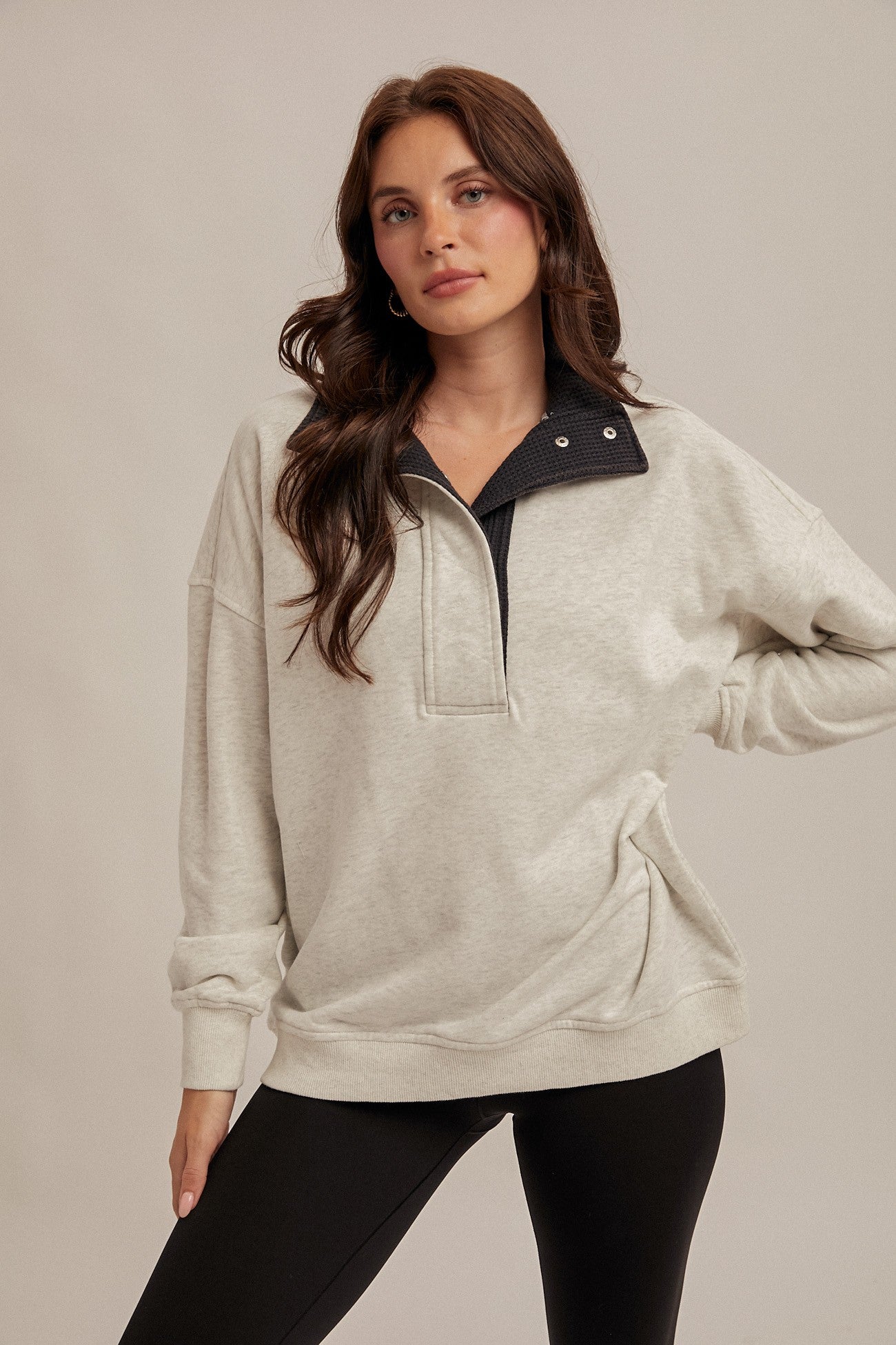 Thermal Contrast Snow Wash Sweatshirt