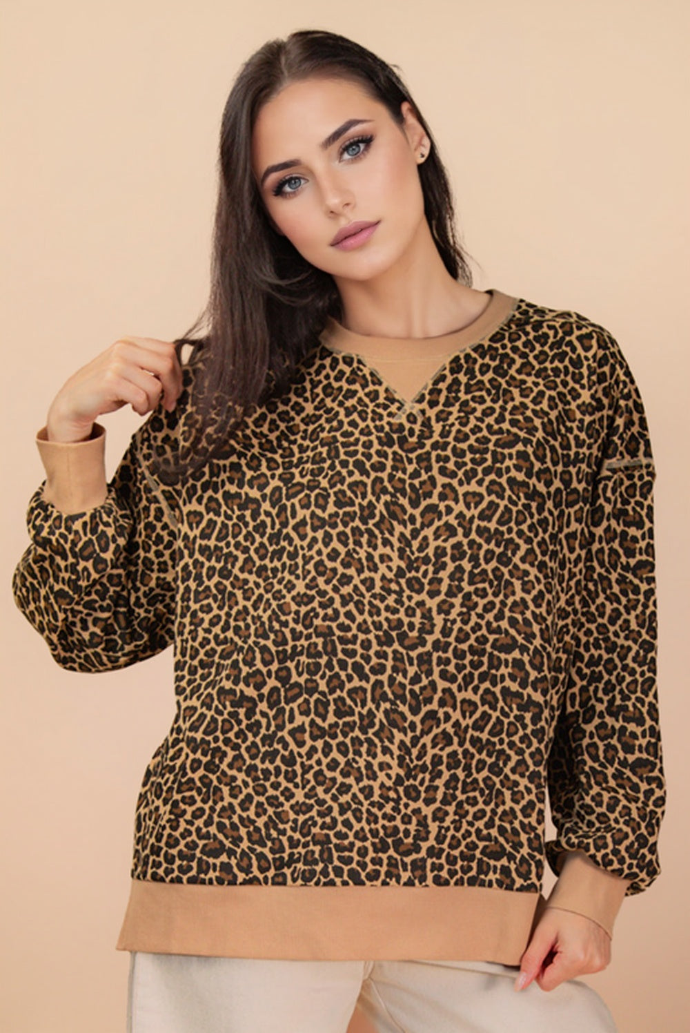 Printed Knit Casual Top
