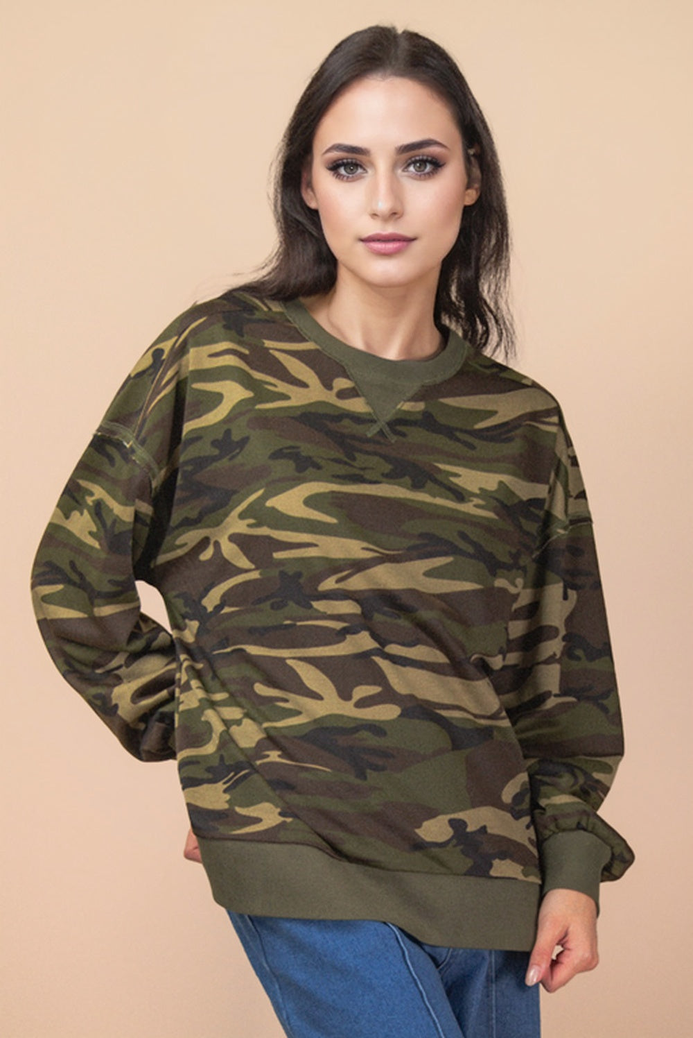 Printed Knit Casual Top