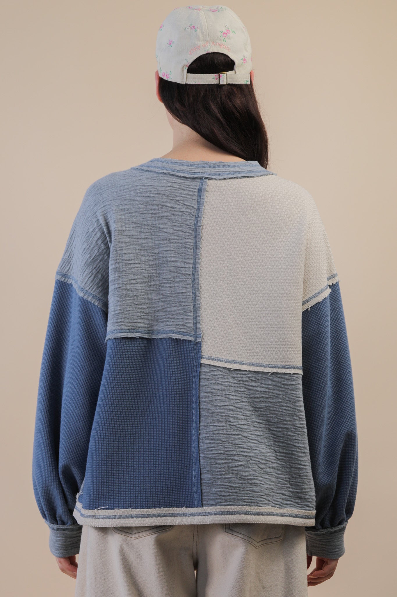 Oversized Color Block Casual Knit Top