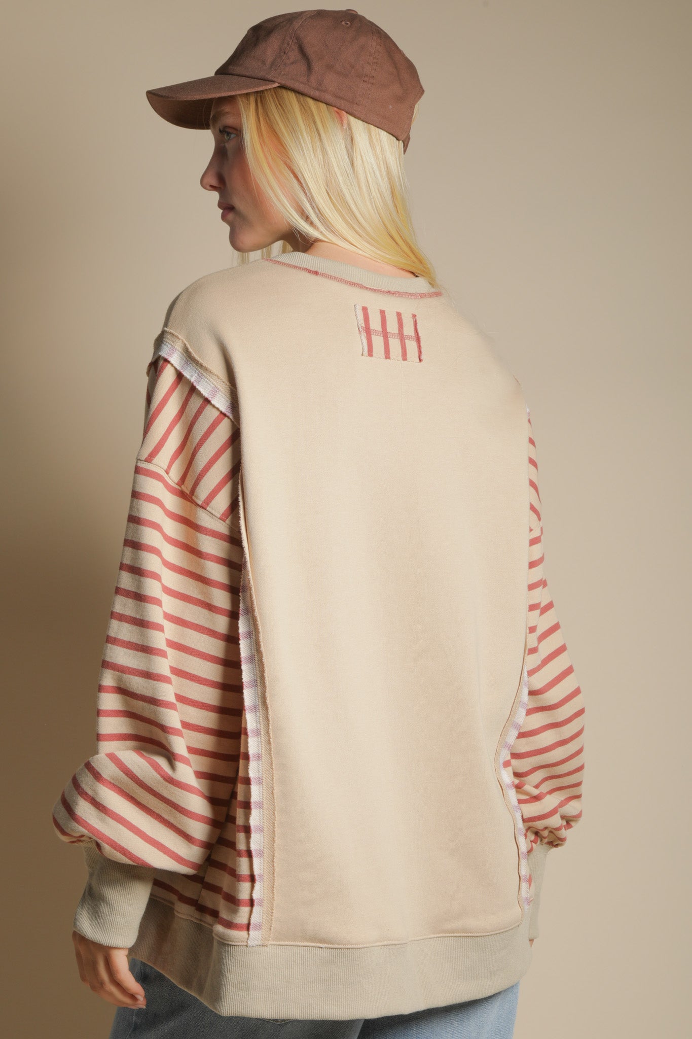 Oversized Striped Casual Knit Top