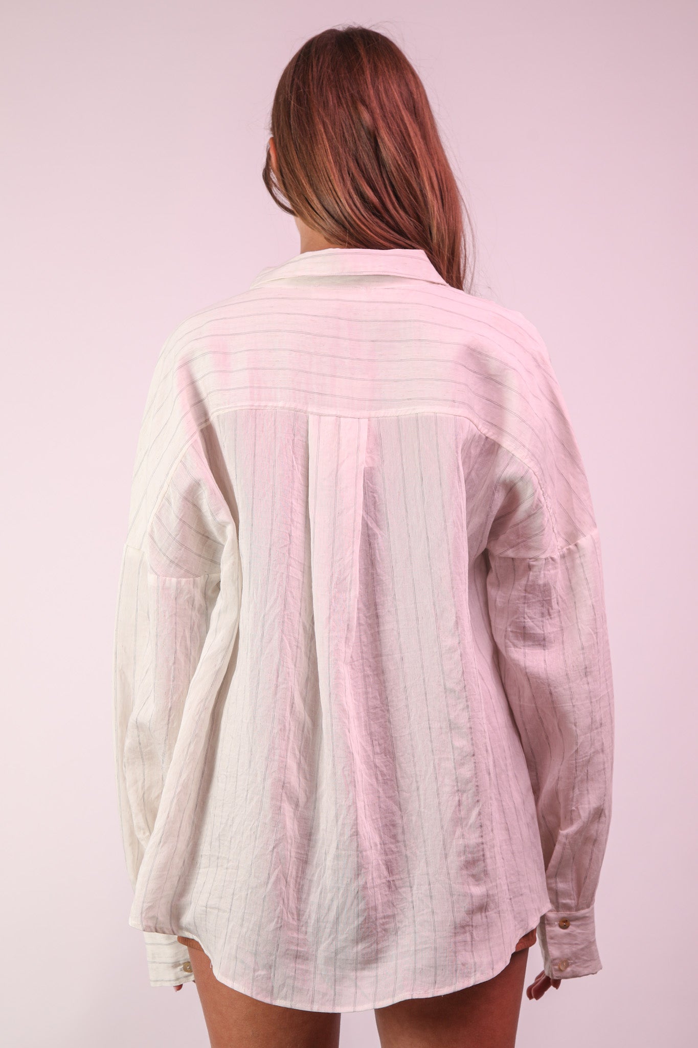 Dolman Sleeve Button Down Gauze Shirt