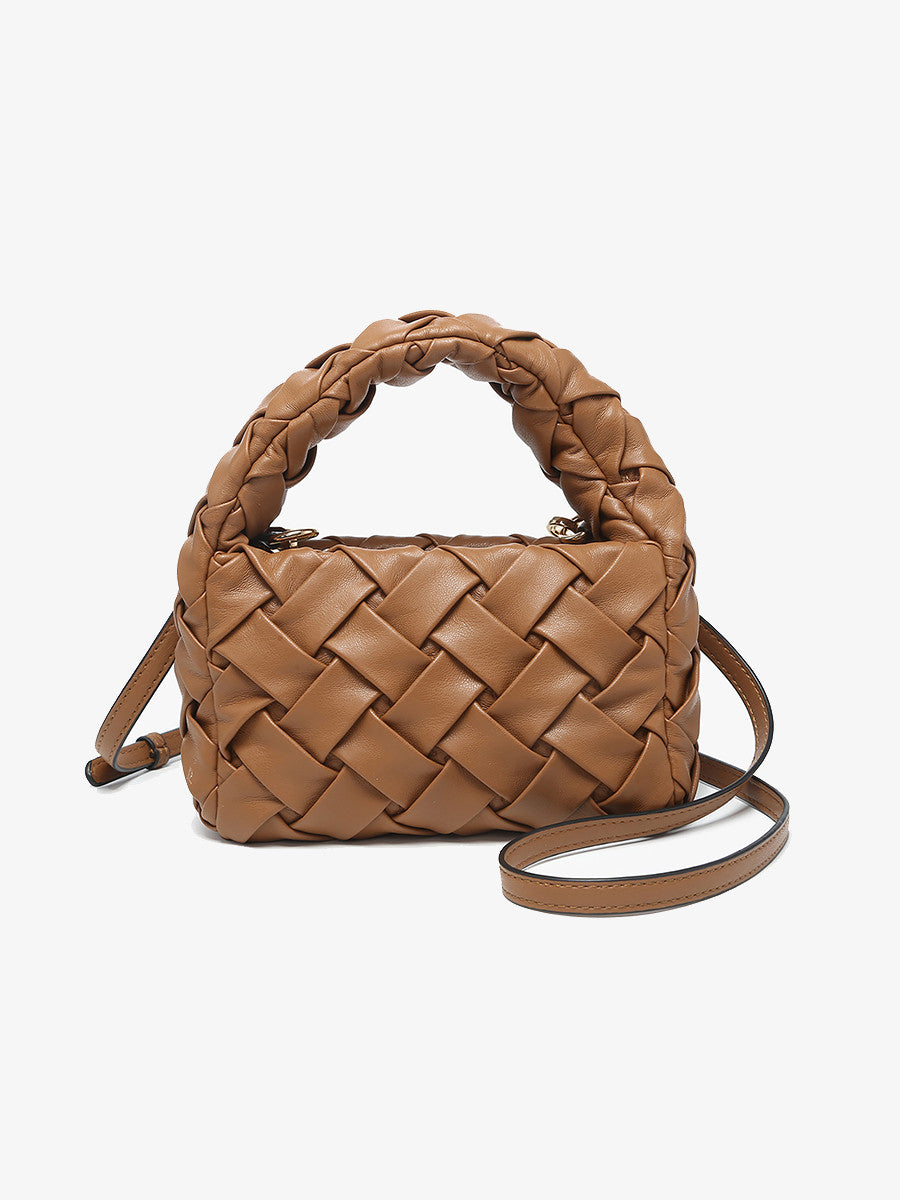 Moxie Heat Pressed Faux Woven Mini Crossbody Bag