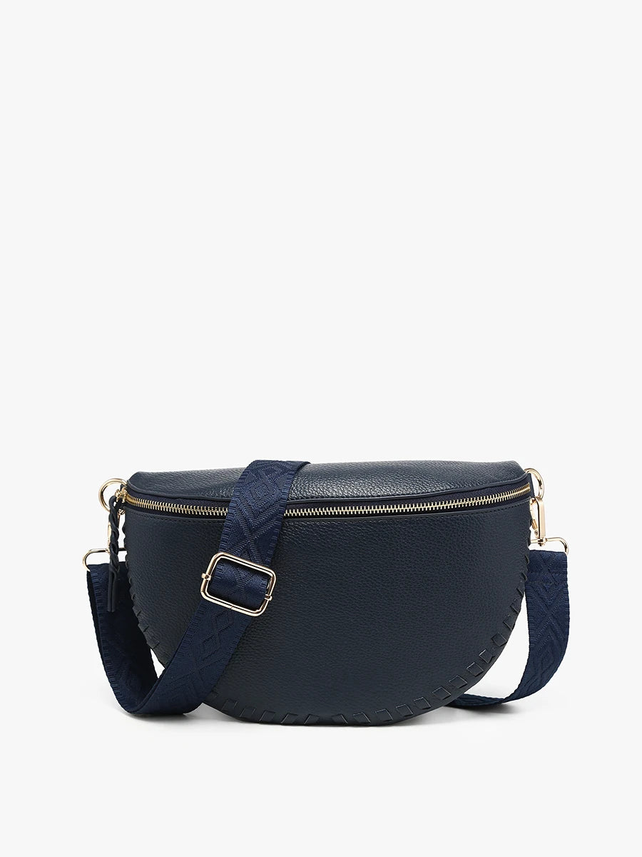 Janae Whipstitch Crossbody/Sling Bag w/ Detailed Strap