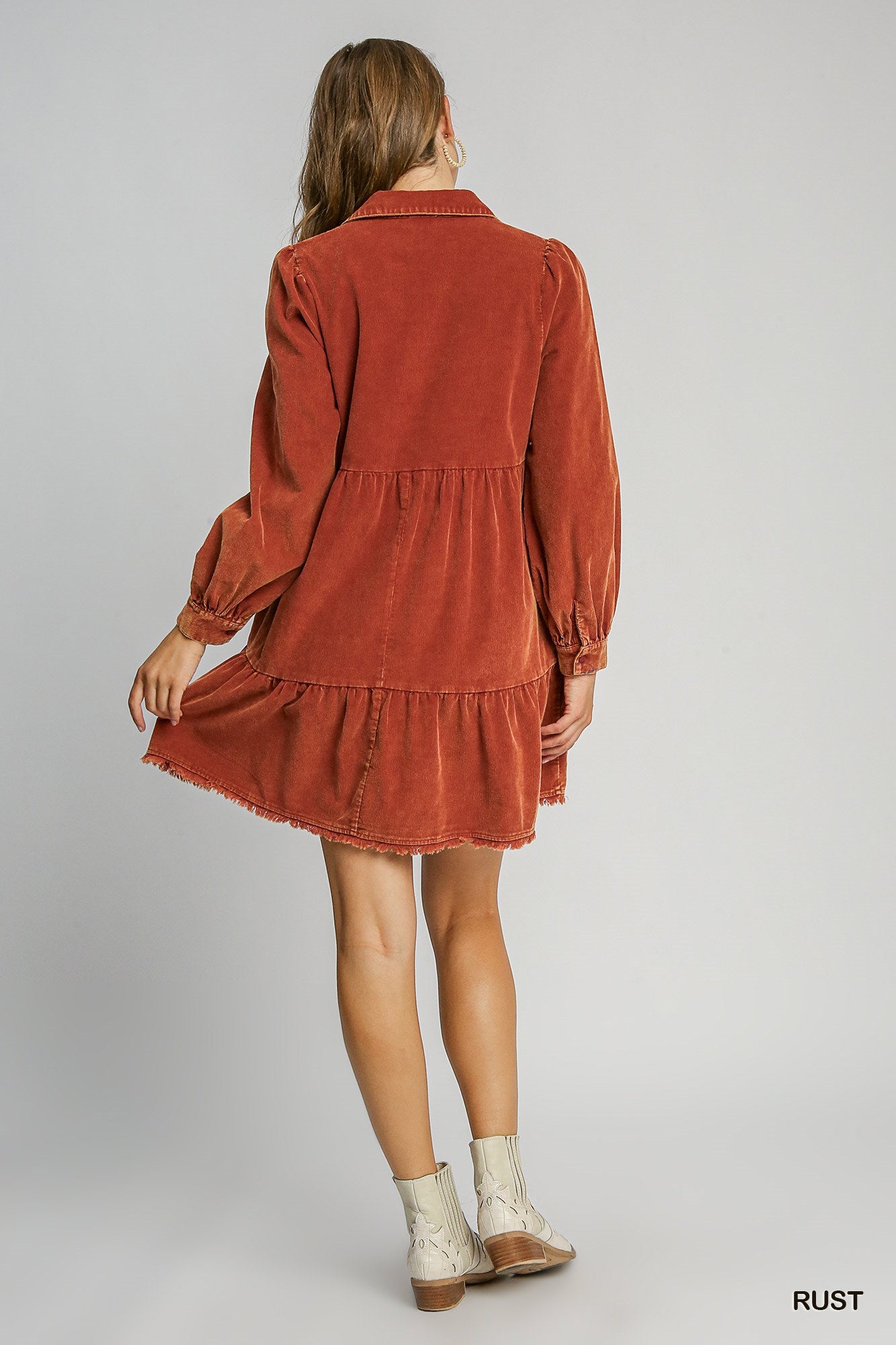 Mineral Wash Corduroy Dress