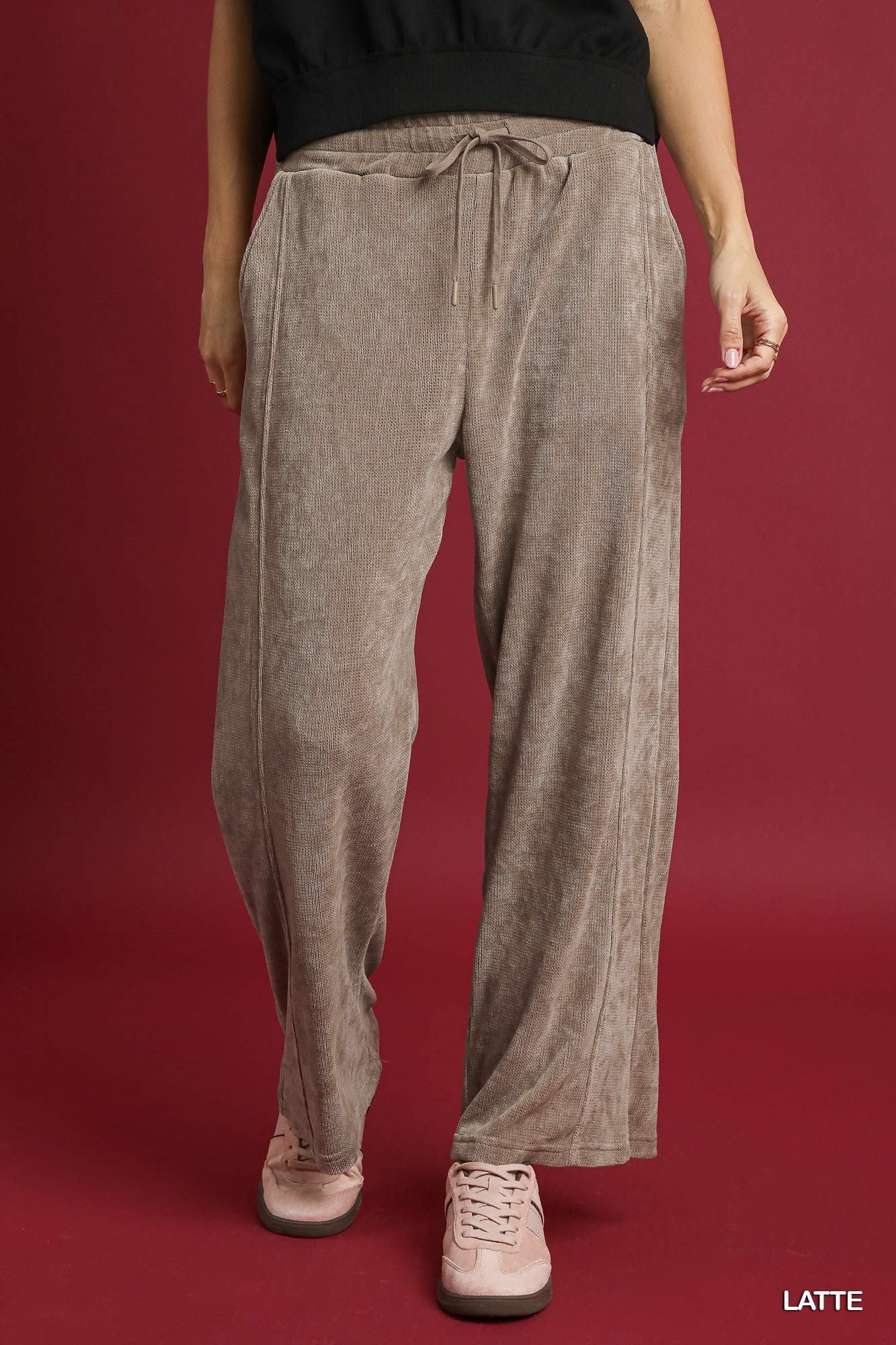 Wide Leg Drawstring Pants