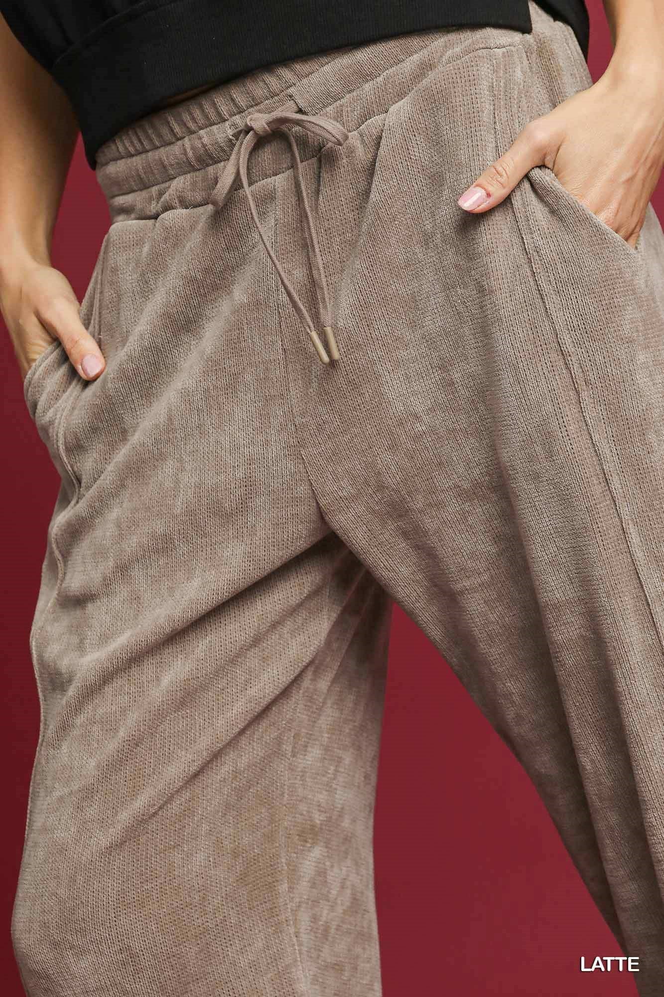 Wide Leg Drawstring Pants