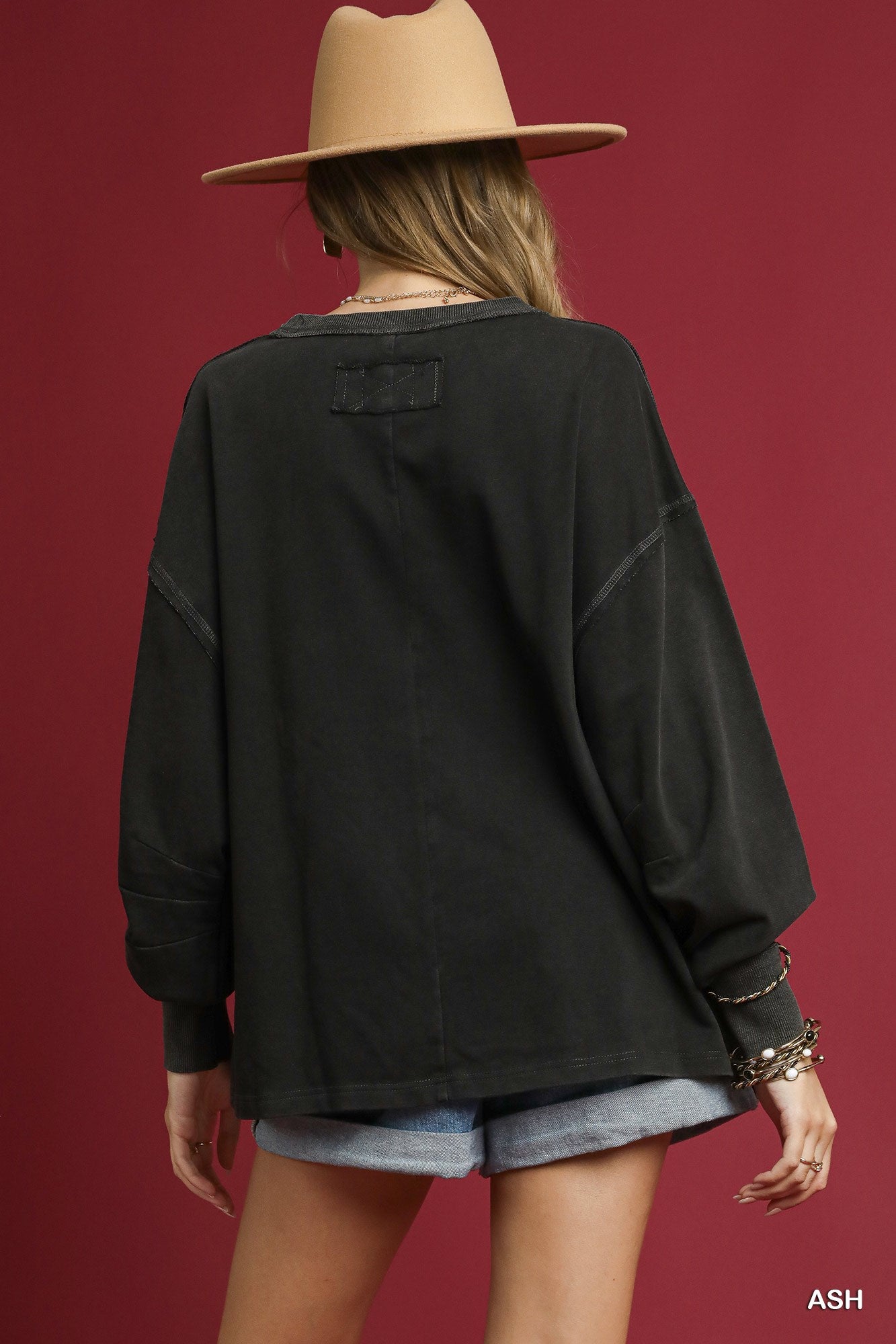 Mineral Wash Oversized Top