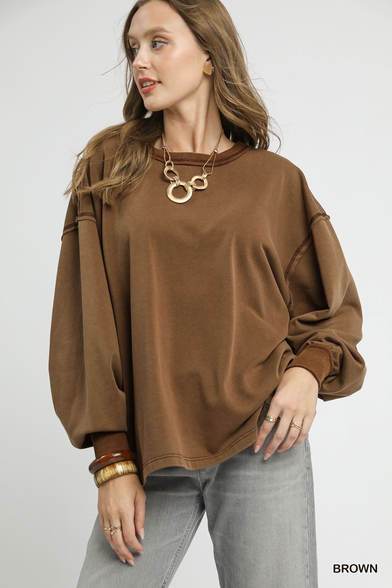 Mineral Wash Oversized Top