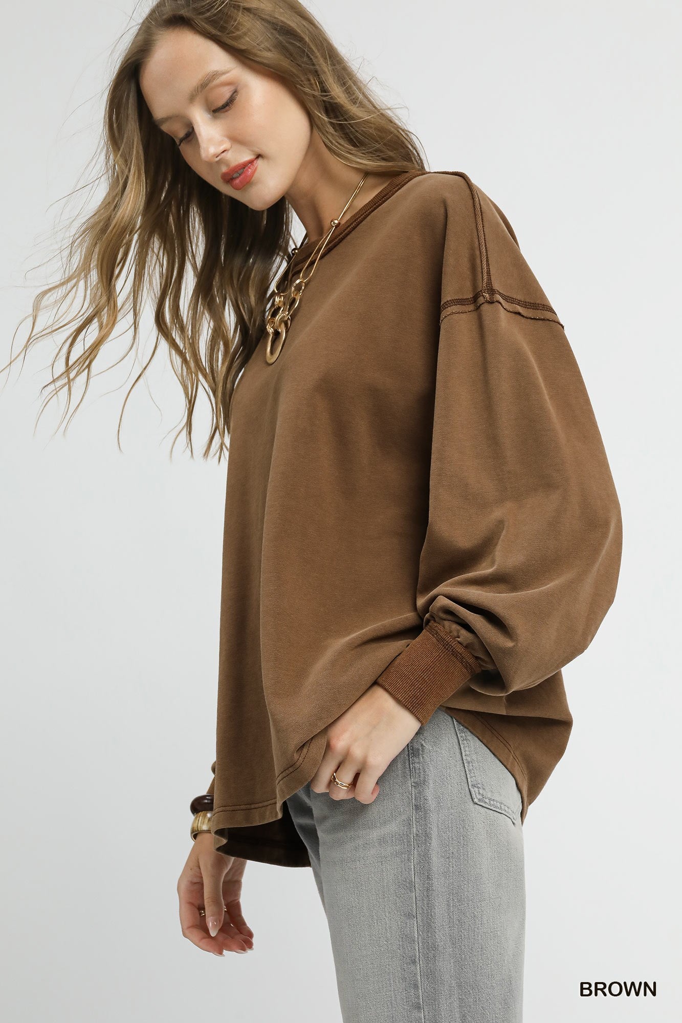 Mineral Wash Oversized Top