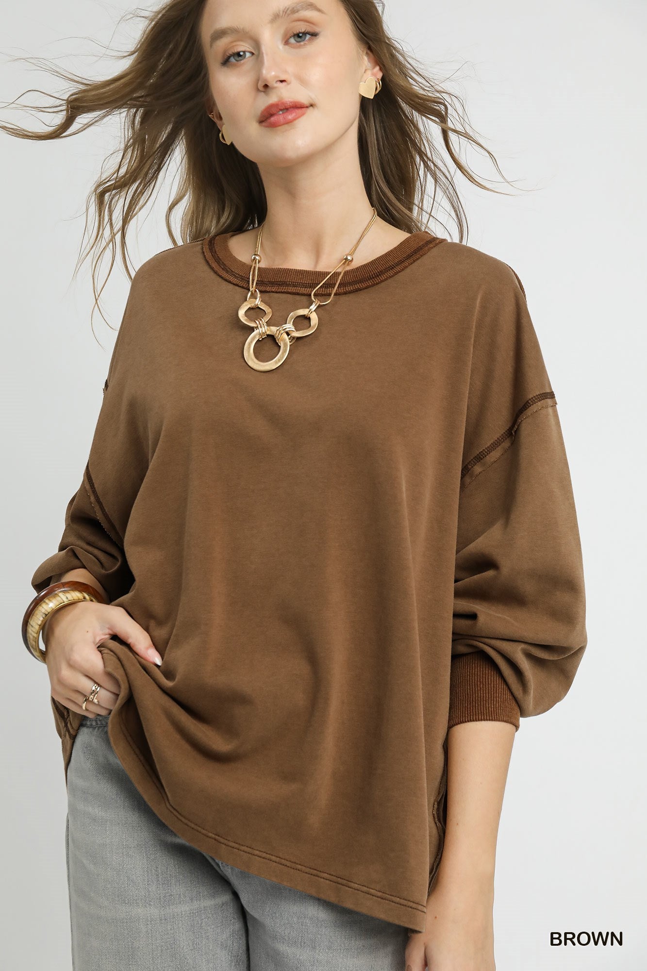 Mineral Wash Oversized Top