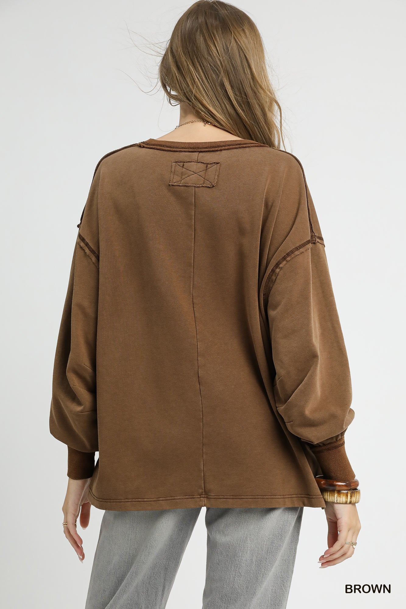 Mineral Wash Oversized Top