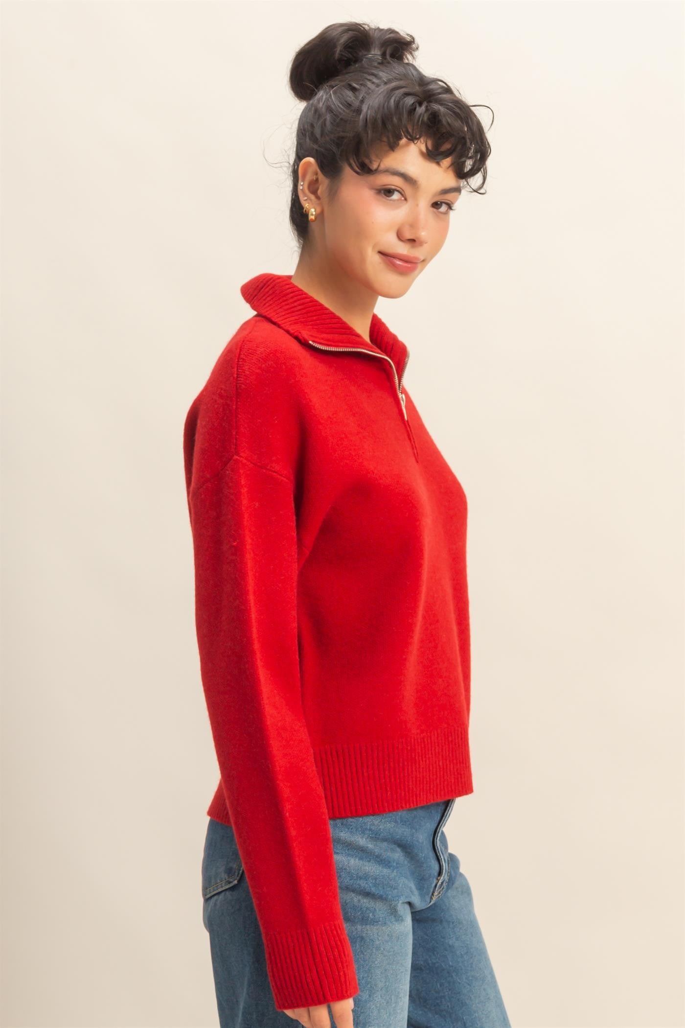 Half Zip Classic Sweater