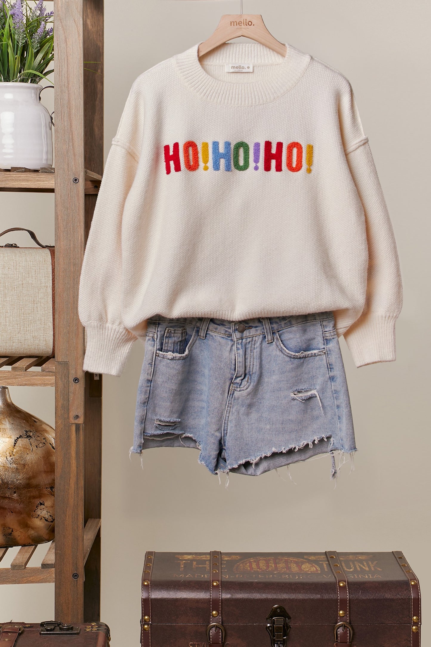 Oversize Christmas Sweater With Lettering