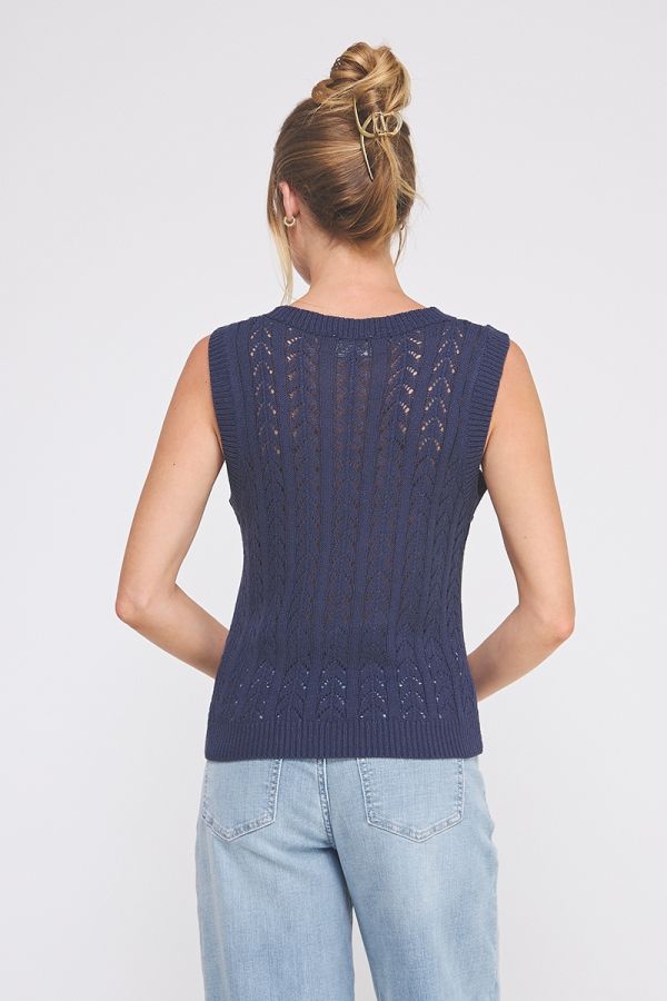 Pointelle Sweater Vest