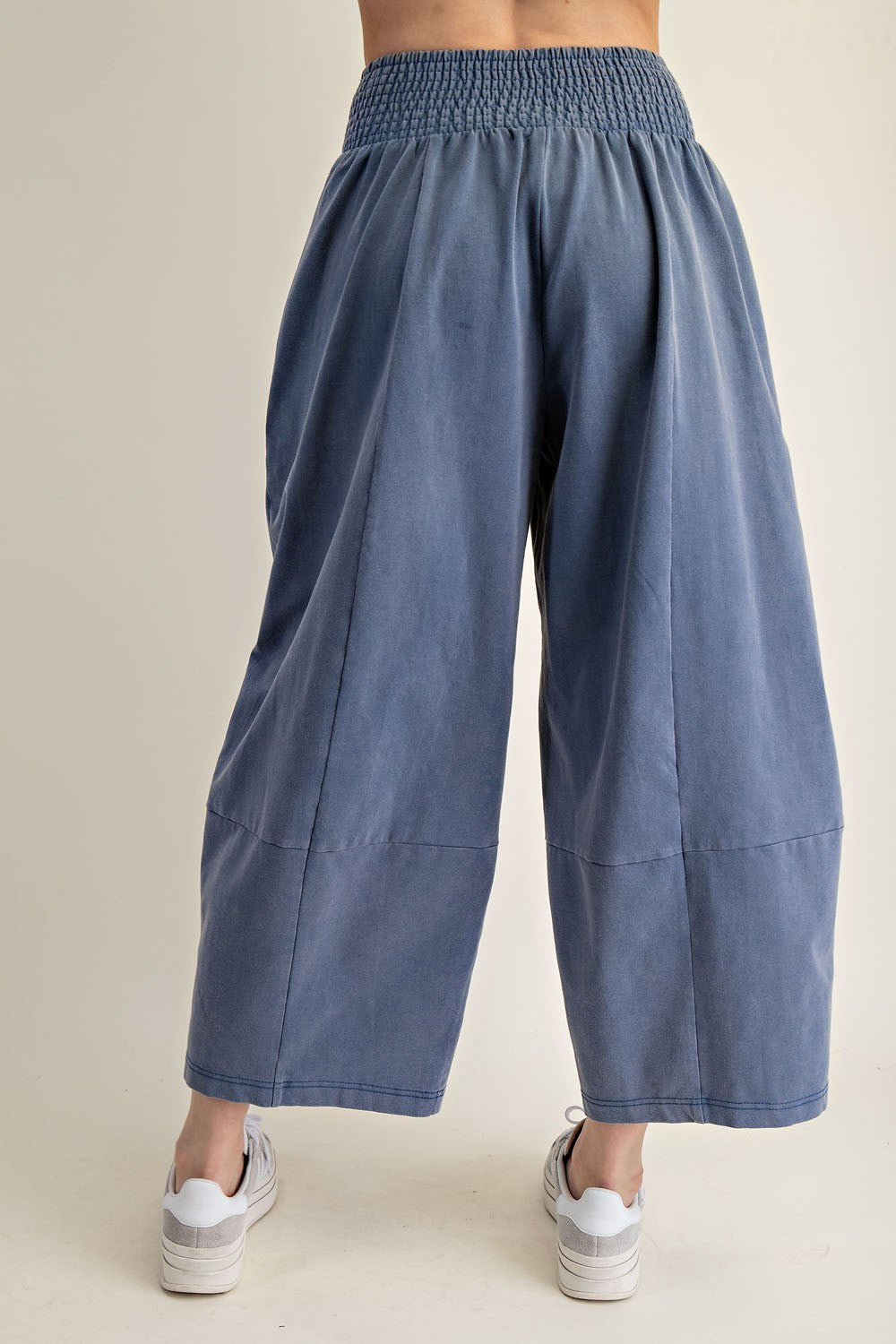 Mineral Washed Wide Leg Pants