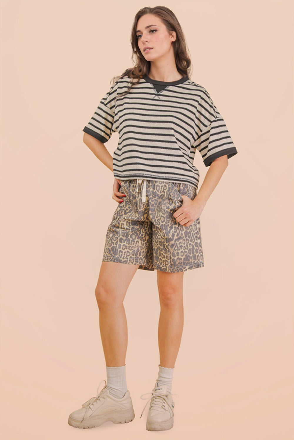 Oversized Stripe Casual Comfy Knit Top