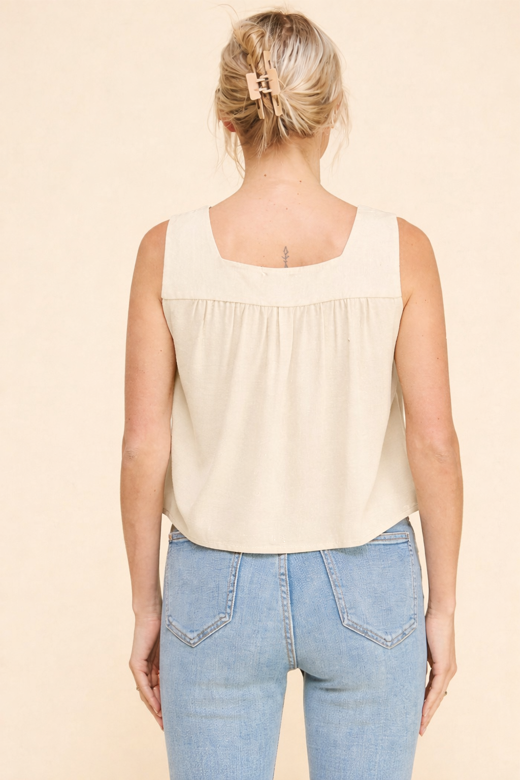 Linen Blend Tank Top