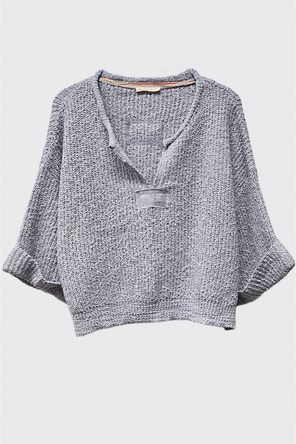 Cropped Patch Sweater