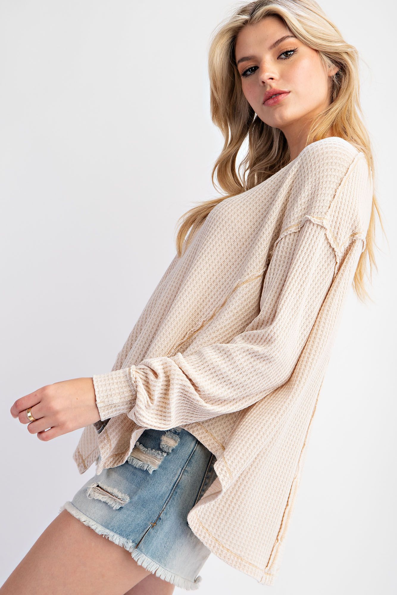 Thermal Knit Washed Top
