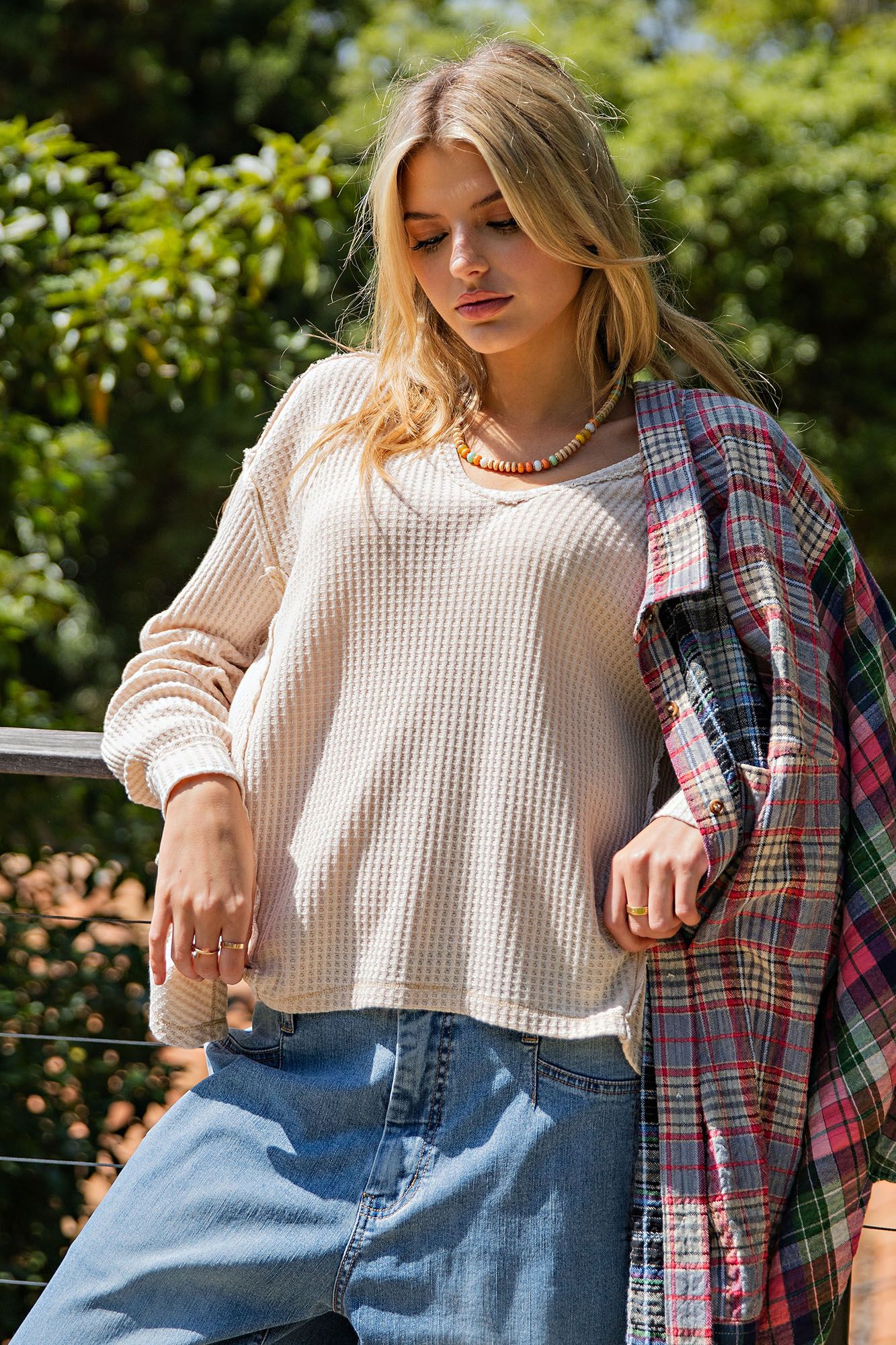 Thermal Knit Washed Top