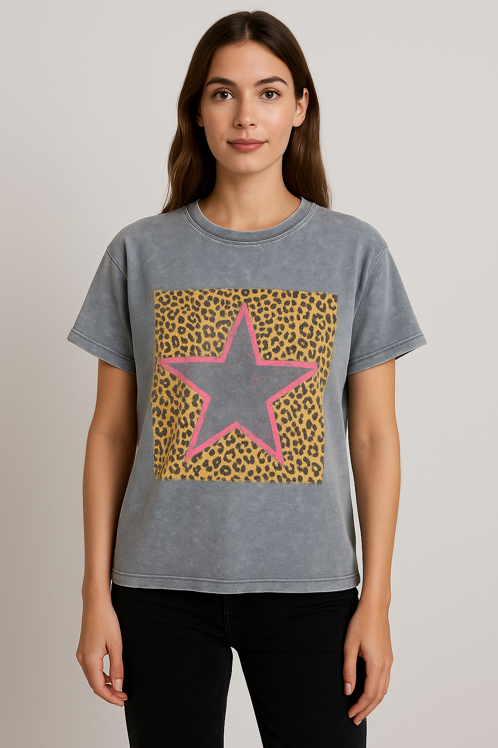 Leopard Star Print T-Shirt