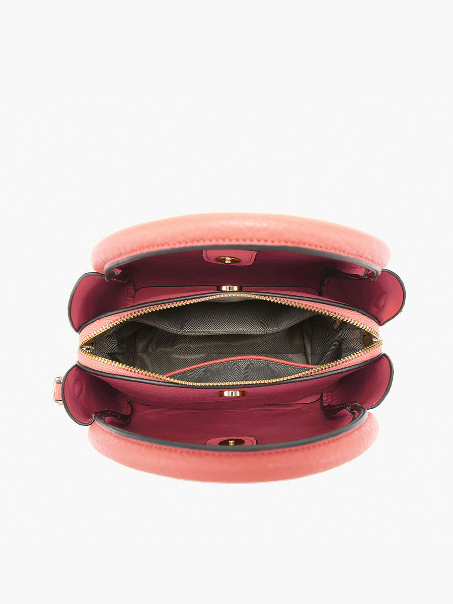 Ruby 3-Compartment Satchel w/ Dual Handles