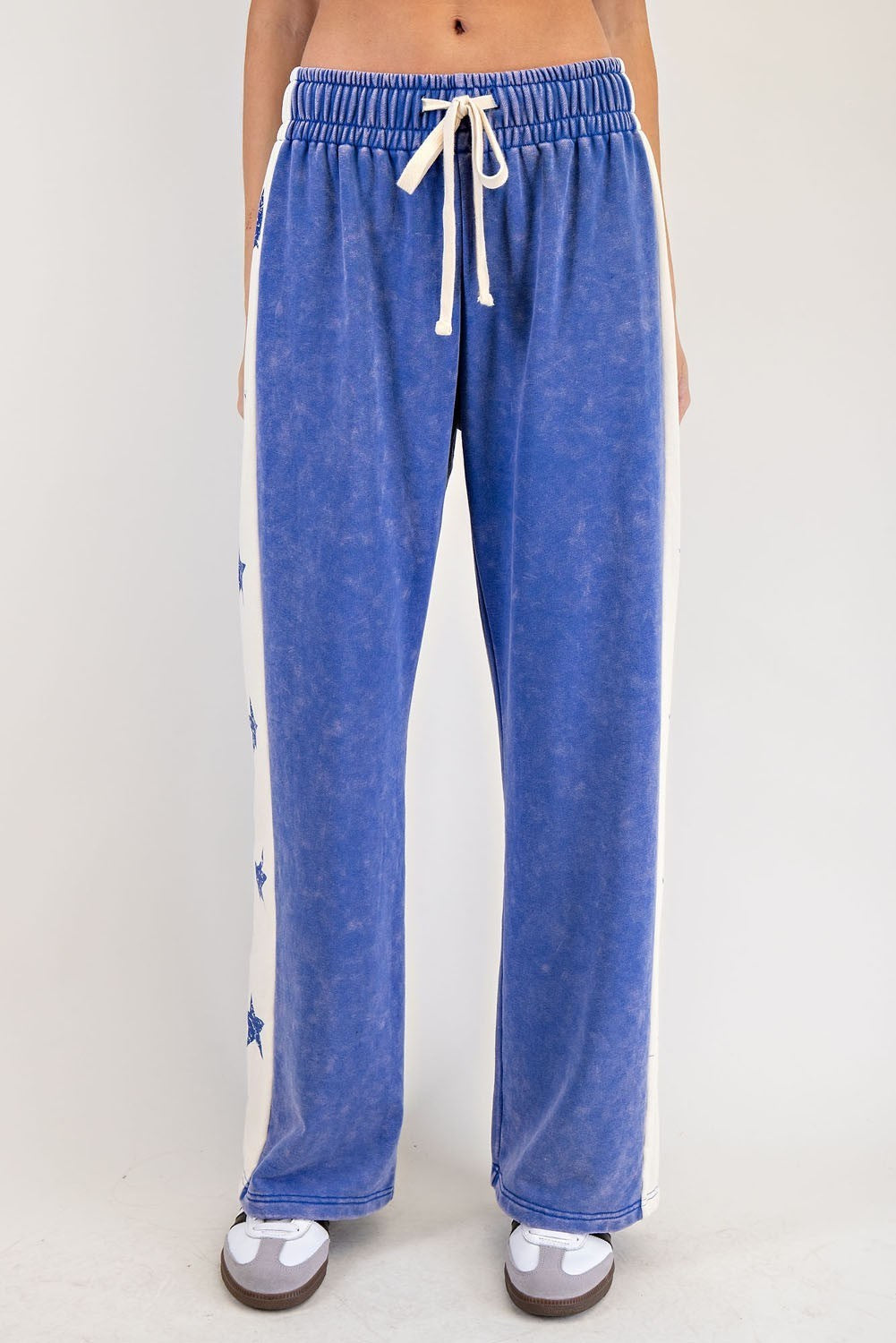 Star Printed Colorblock Sweatpants