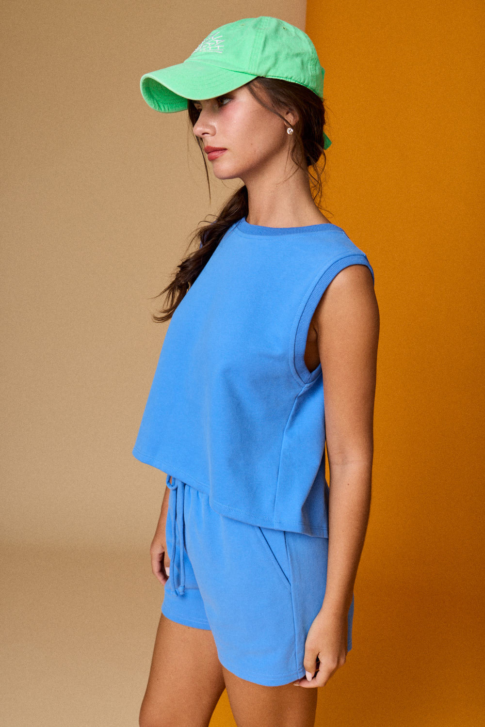 Split Back French Terry Top