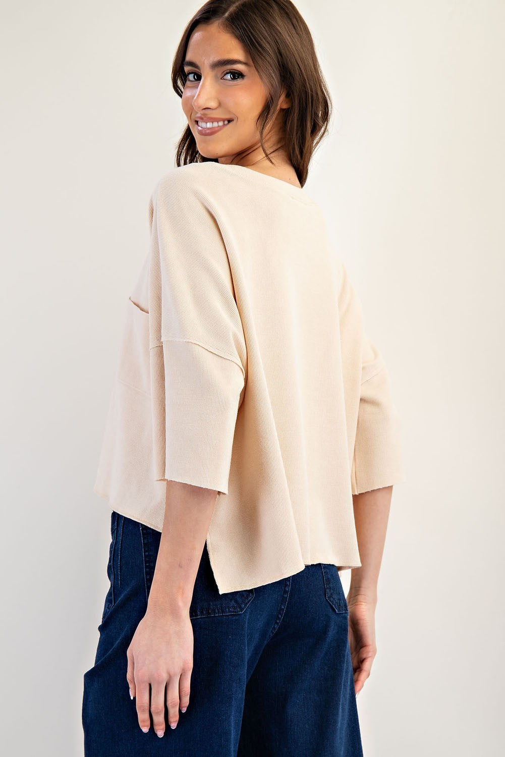 Mineral Washed Short Sleeve Top