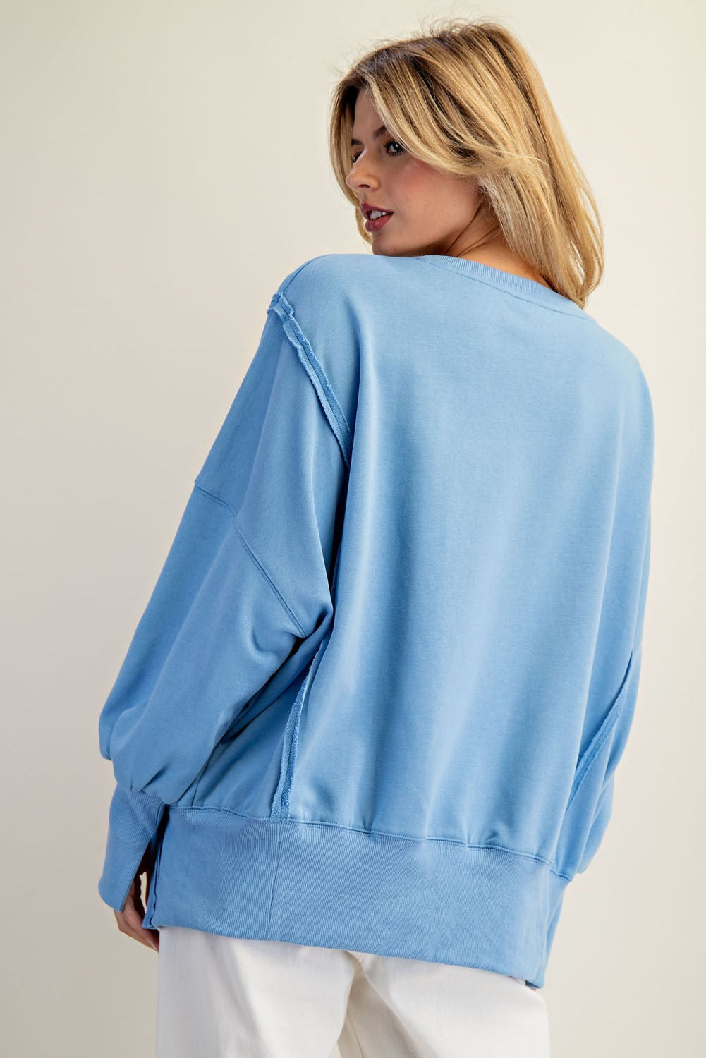 Lobster Printed Exposed Seam Pullover