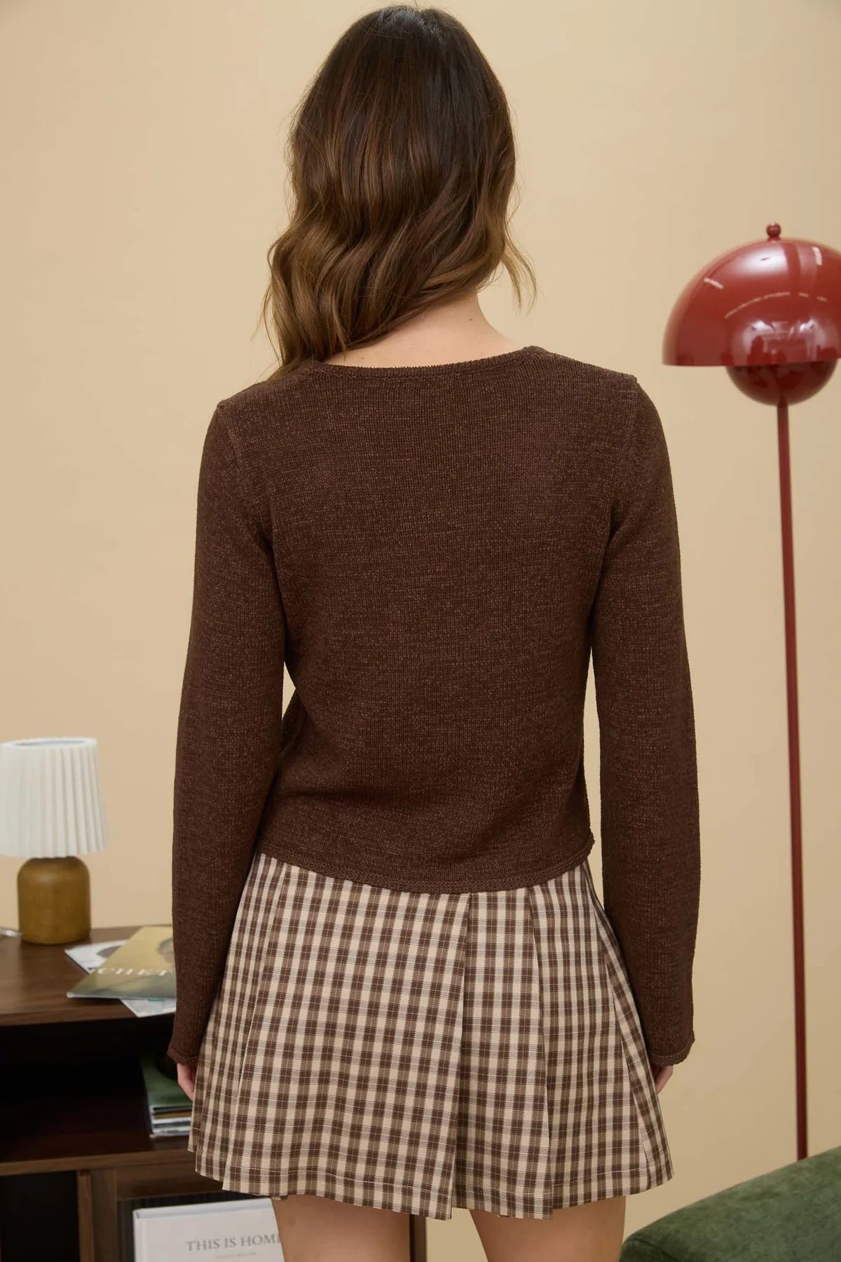 Multi Tie Front Long Sleeve Knit Cardigan