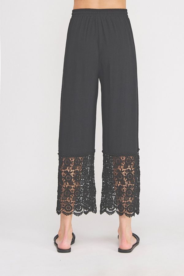 Linen Blend Drawstring Pants