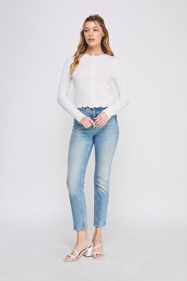 Lightweight Pointelle Cardigan