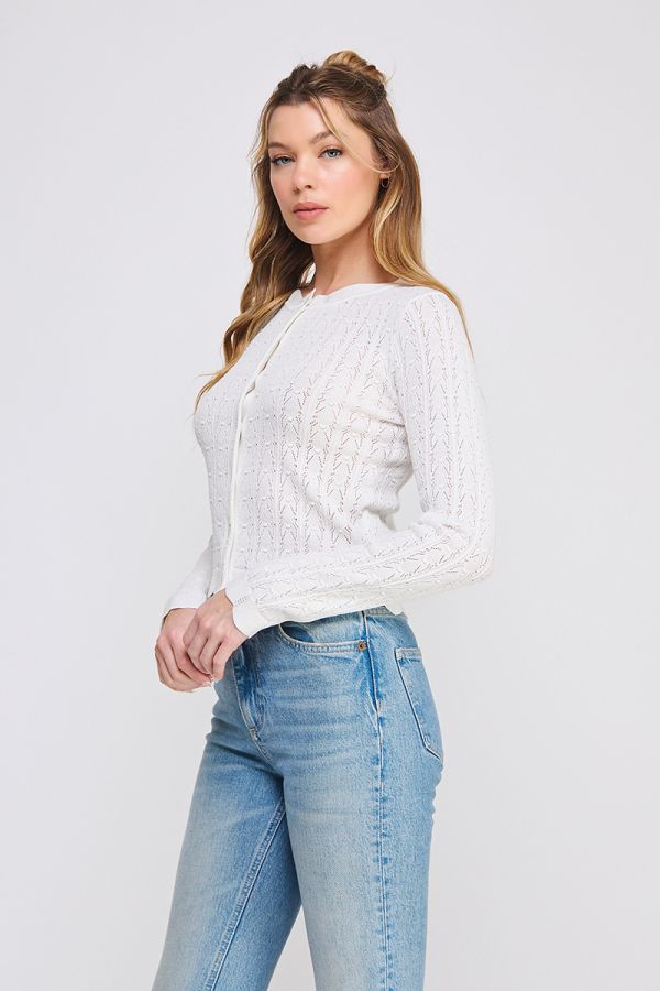 Lightweight Pointelle Cardigan