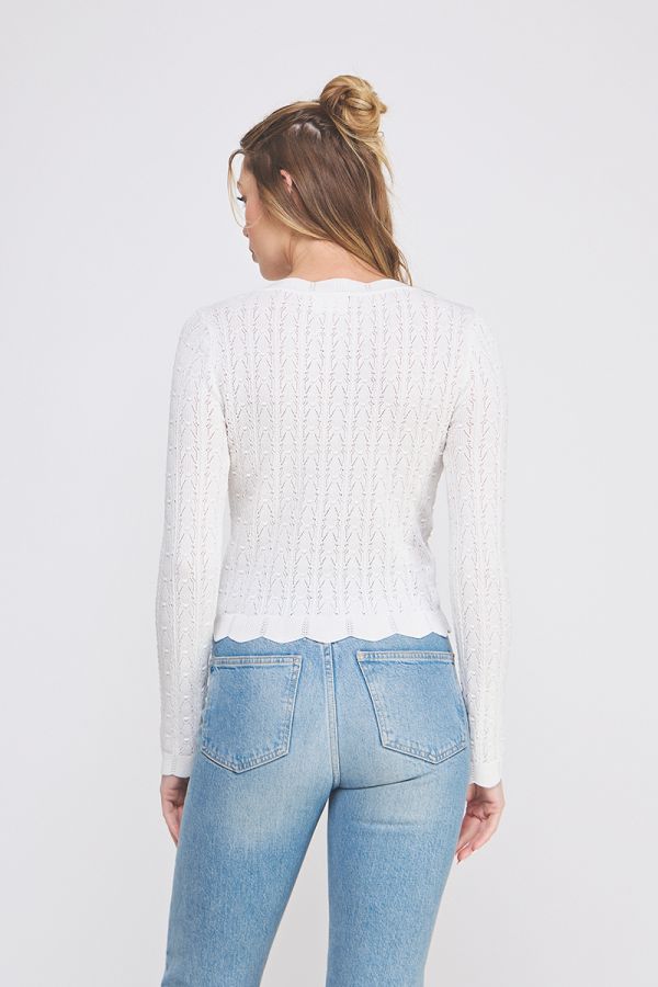 Lightweight Pointelle Cardigan
